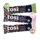 Crunchy Bars (12 Bars) - Cashew Lovers Variety Pack