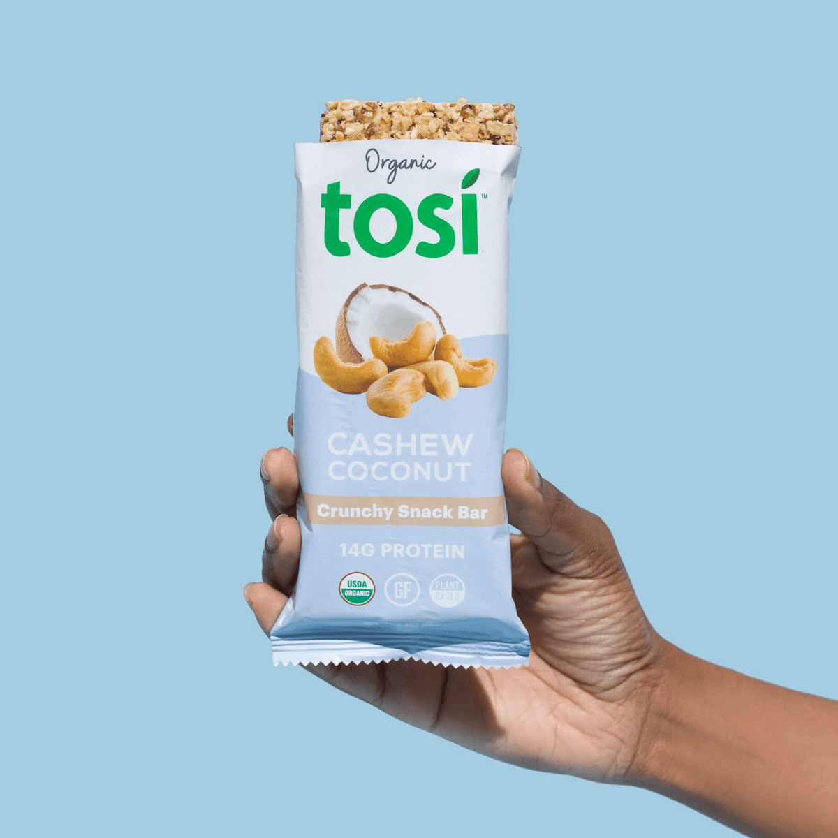 Tosi PlantBased Protein Bars, SuperBites Nut Bars (12 Pack), Bluebery